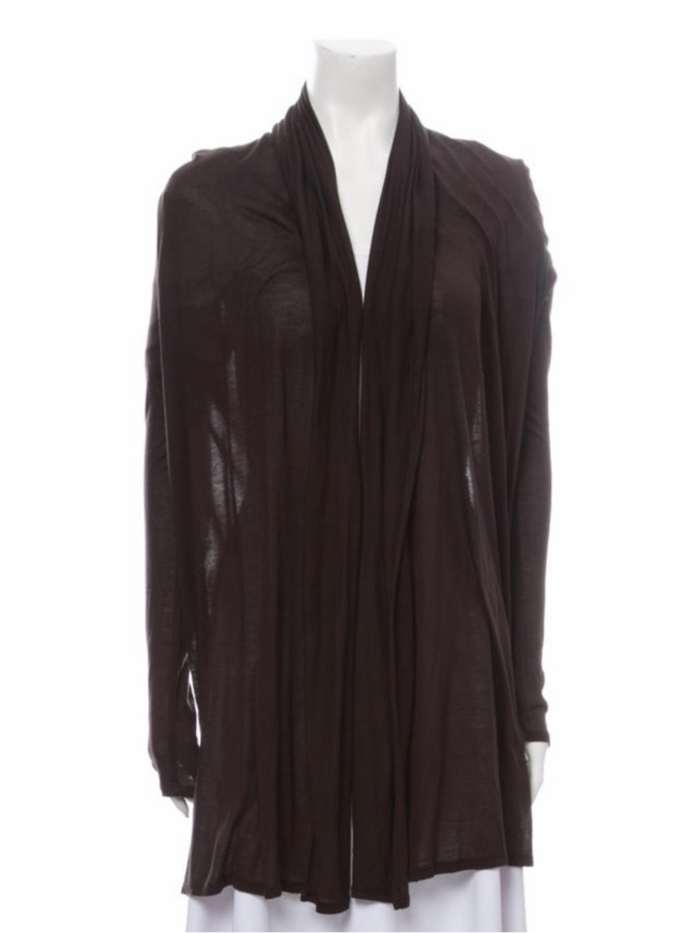 The Row Black Draped Open-Front Cardigan